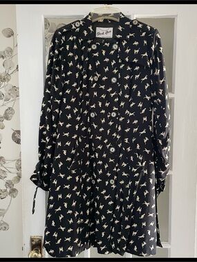 🆕 {Frock Shop} Vintage Retro Kitty Cat Trench Coat